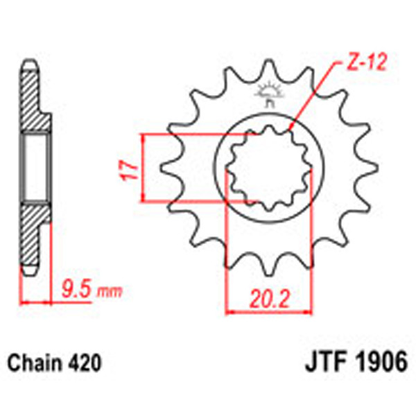JT JT Gear Box Sprockets G/B 1906-13